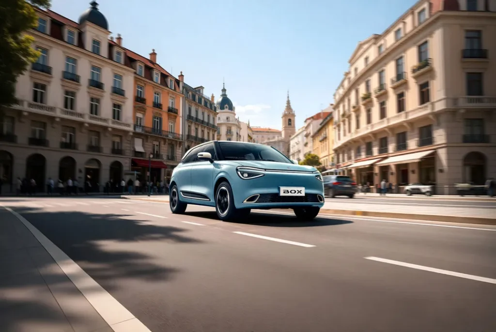 Dongfeng Box eléctrico en la ciudad