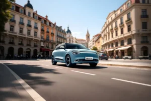 Dongfeng Box eléctrico en la ciudad