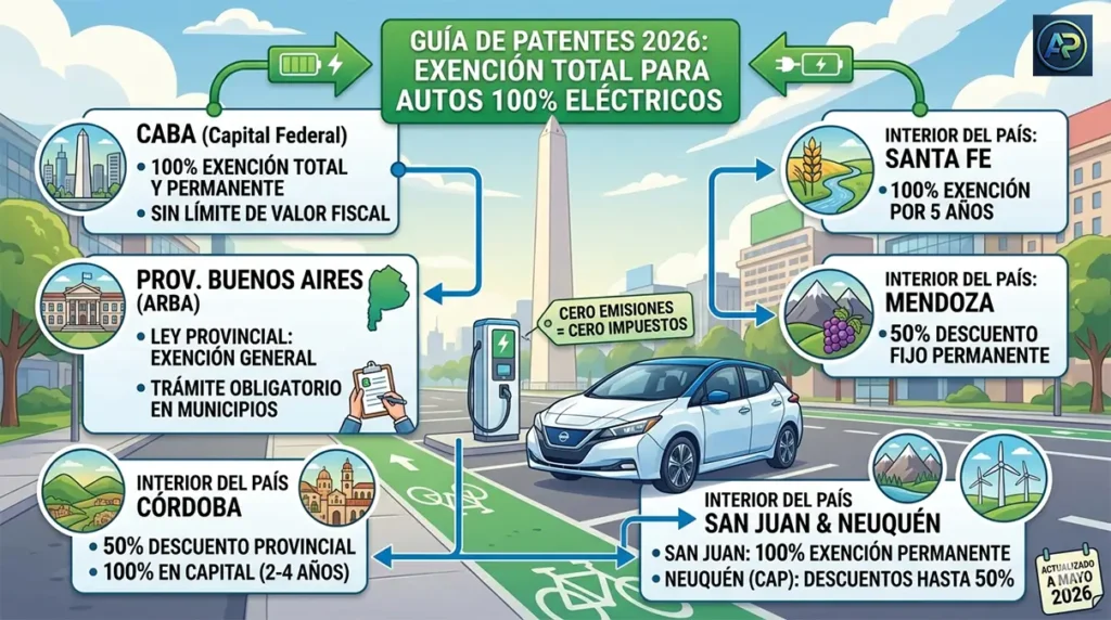 Excención patentes autos electricos argentina