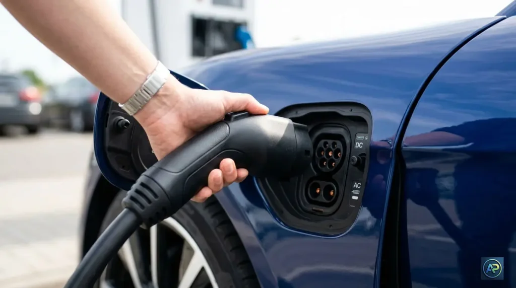 Conector de carga rapida para vehiculos electricos en corredores turisticos argentinos