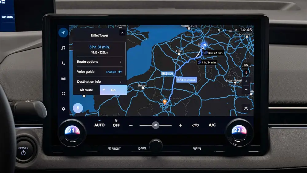 Pantalla multimedia SUV Toyota bZ4X eléctrica