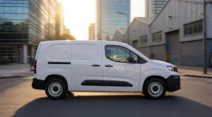 Vista lateral Furgon utilitario Peugeot Partner Van 2026