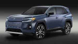 Vista lateral Toyota RAV4 Hibrida 2026 (HEV)