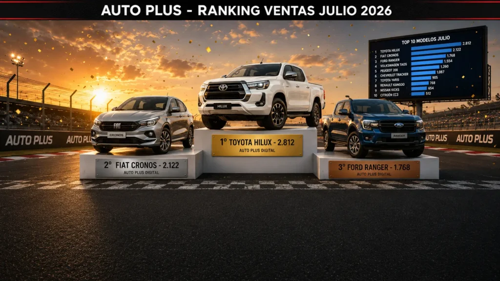 Top 3 Patentamiento julio 2026 Argentina