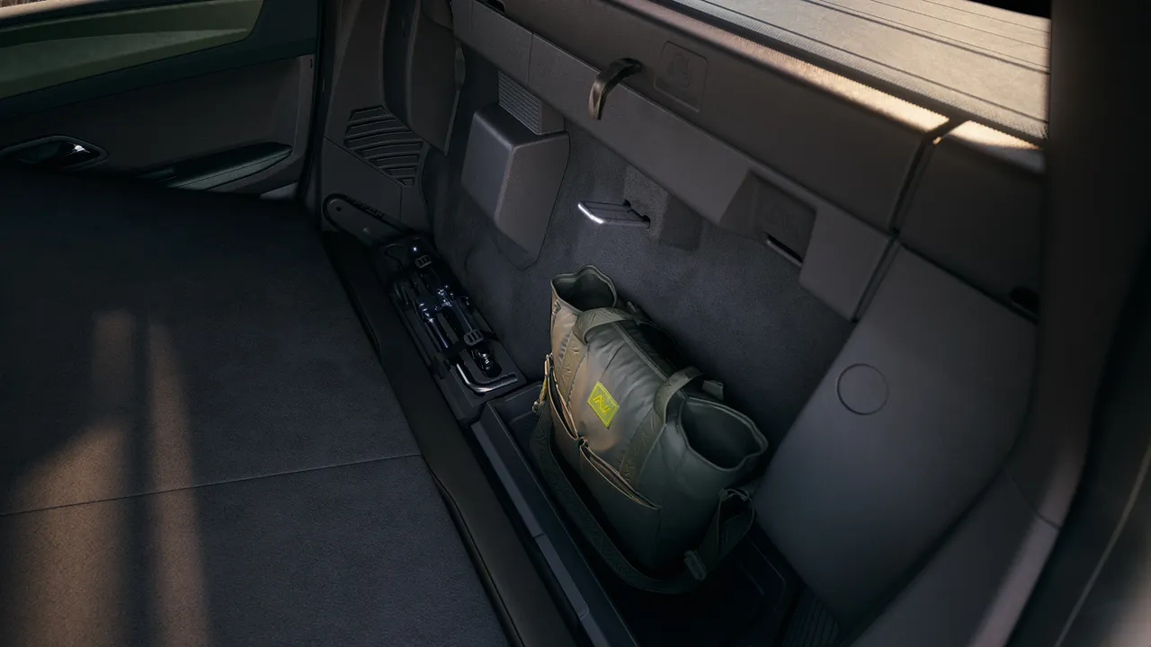 Espacio de guardado en el interior de la Renault Niagara