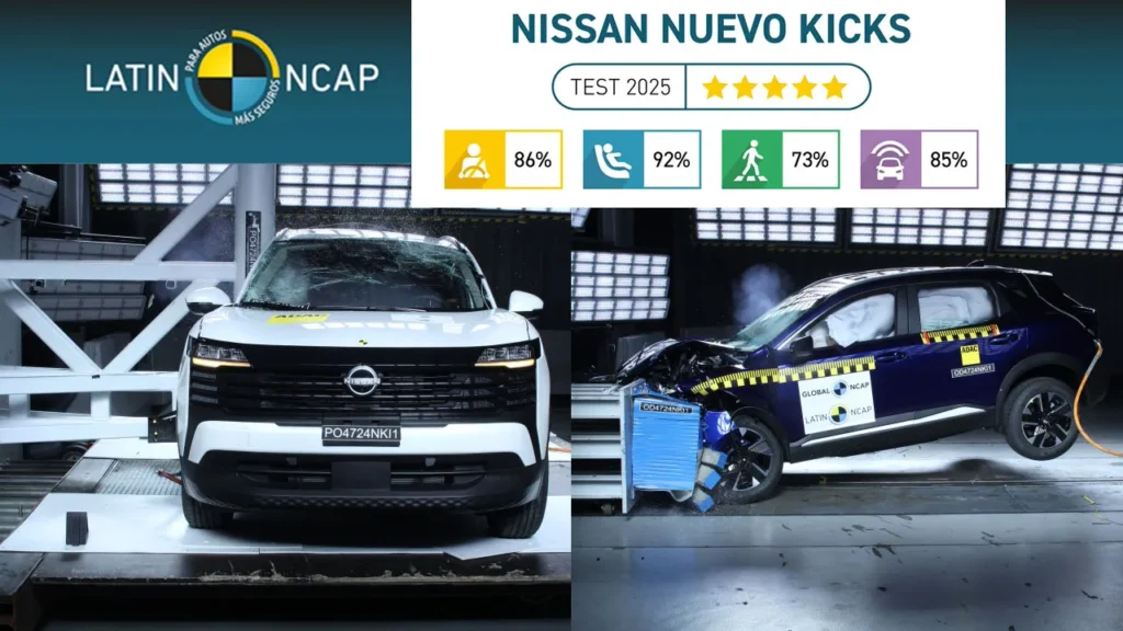 Prueba de choque Latin NCAP Nissan Nuevo Kicks